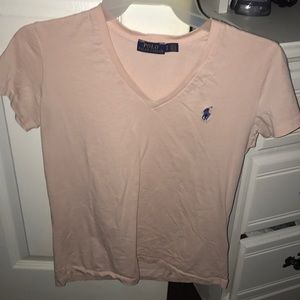 pink polo top